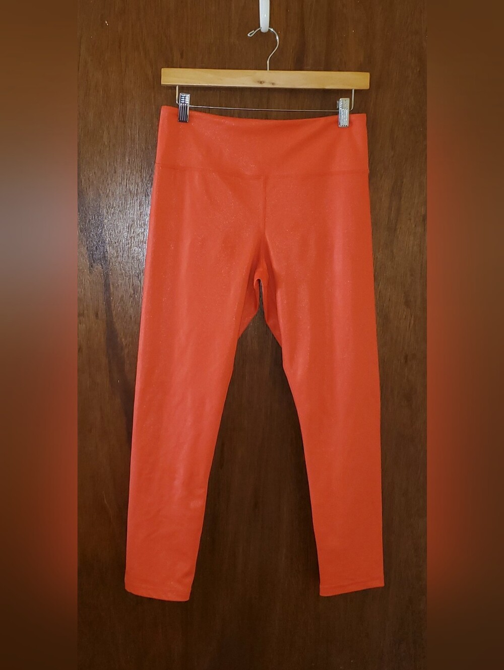 Zyia Active Tangerine Metallic Leggings Sz 8-10
